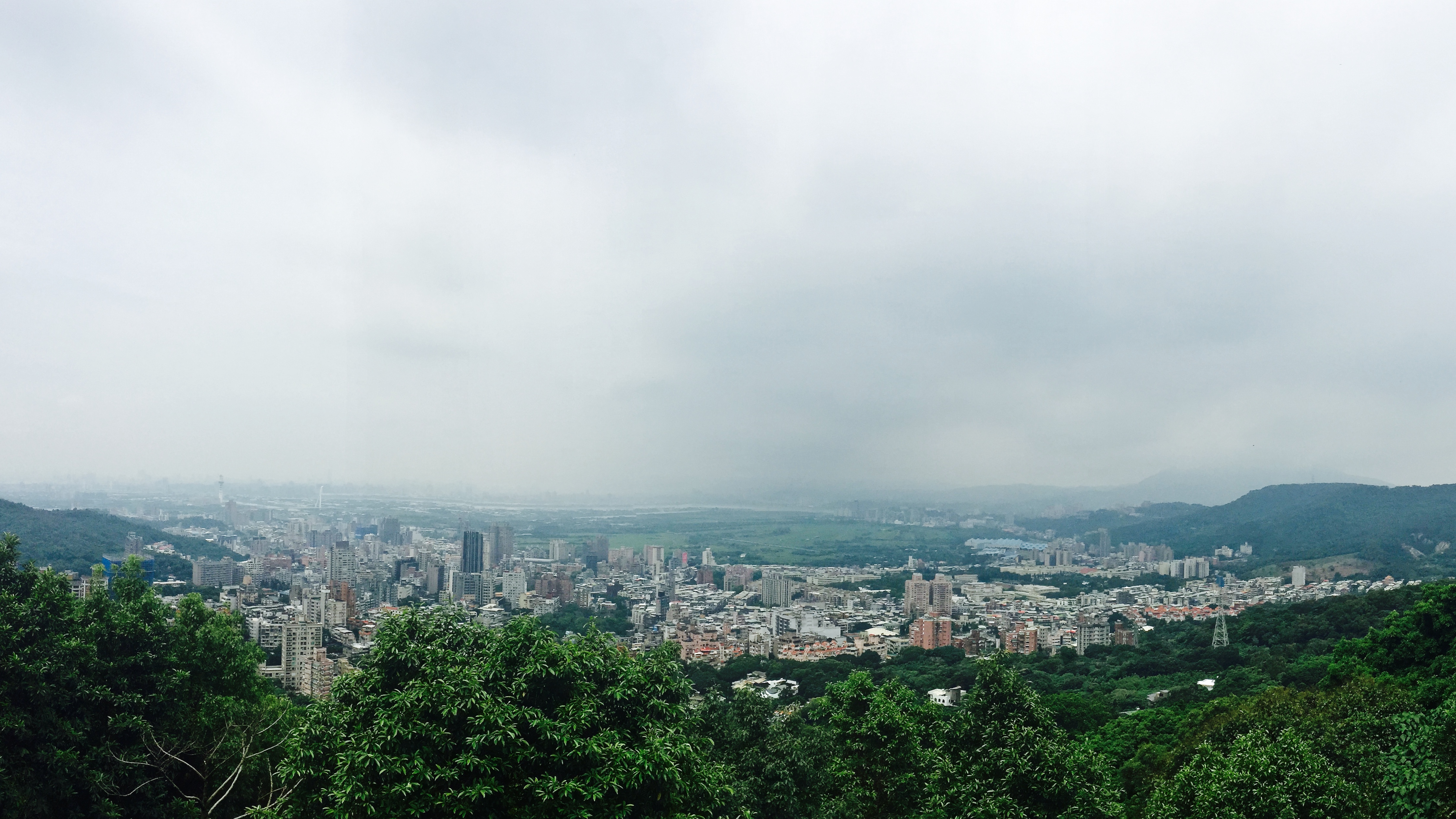 A view of Beitou district from Yangmingshan