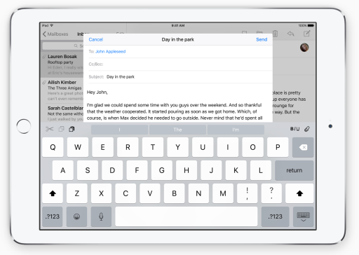 iOS 9 Keyboard - Image from Apple