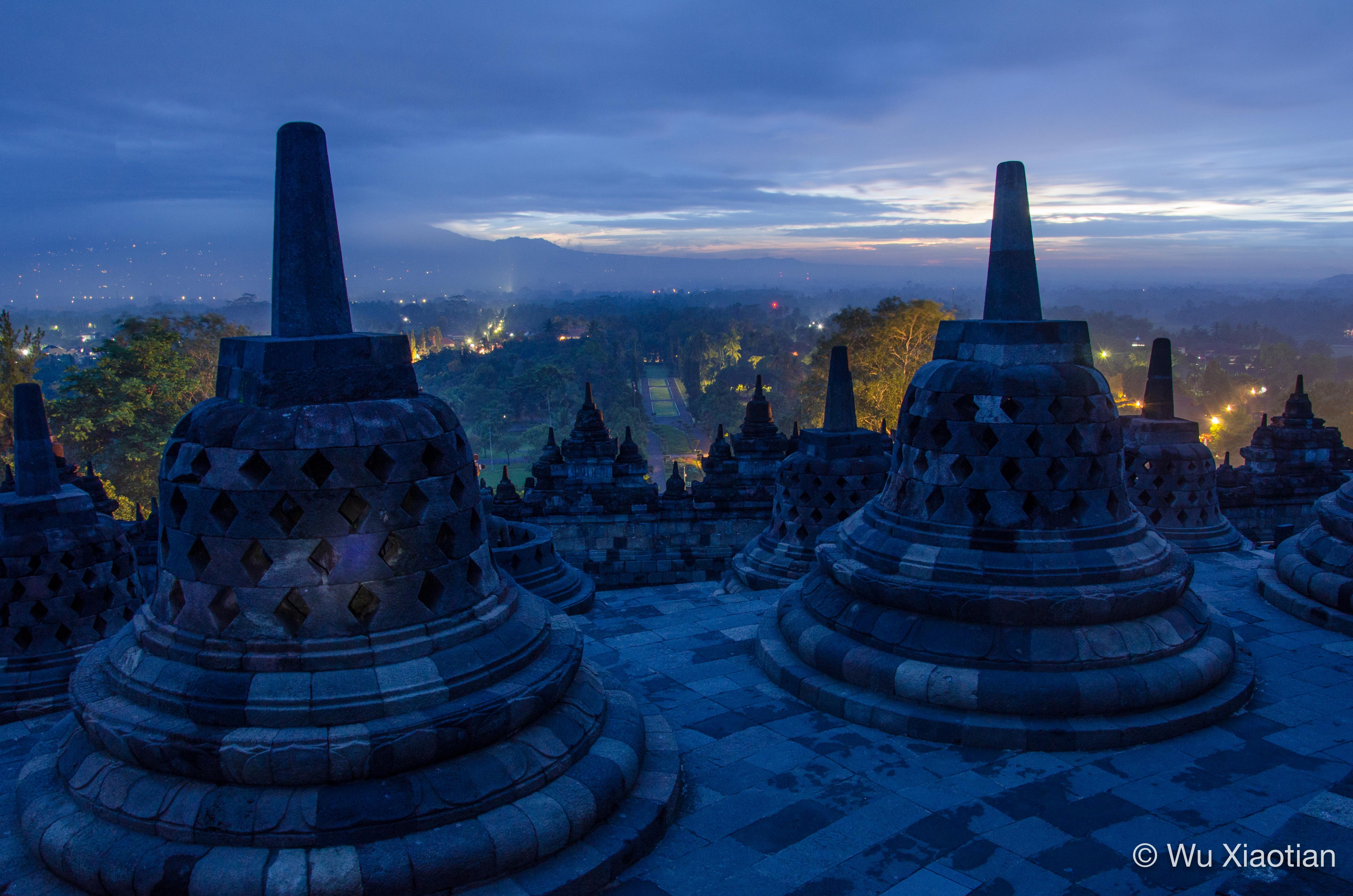 Daybreak in Borobudur