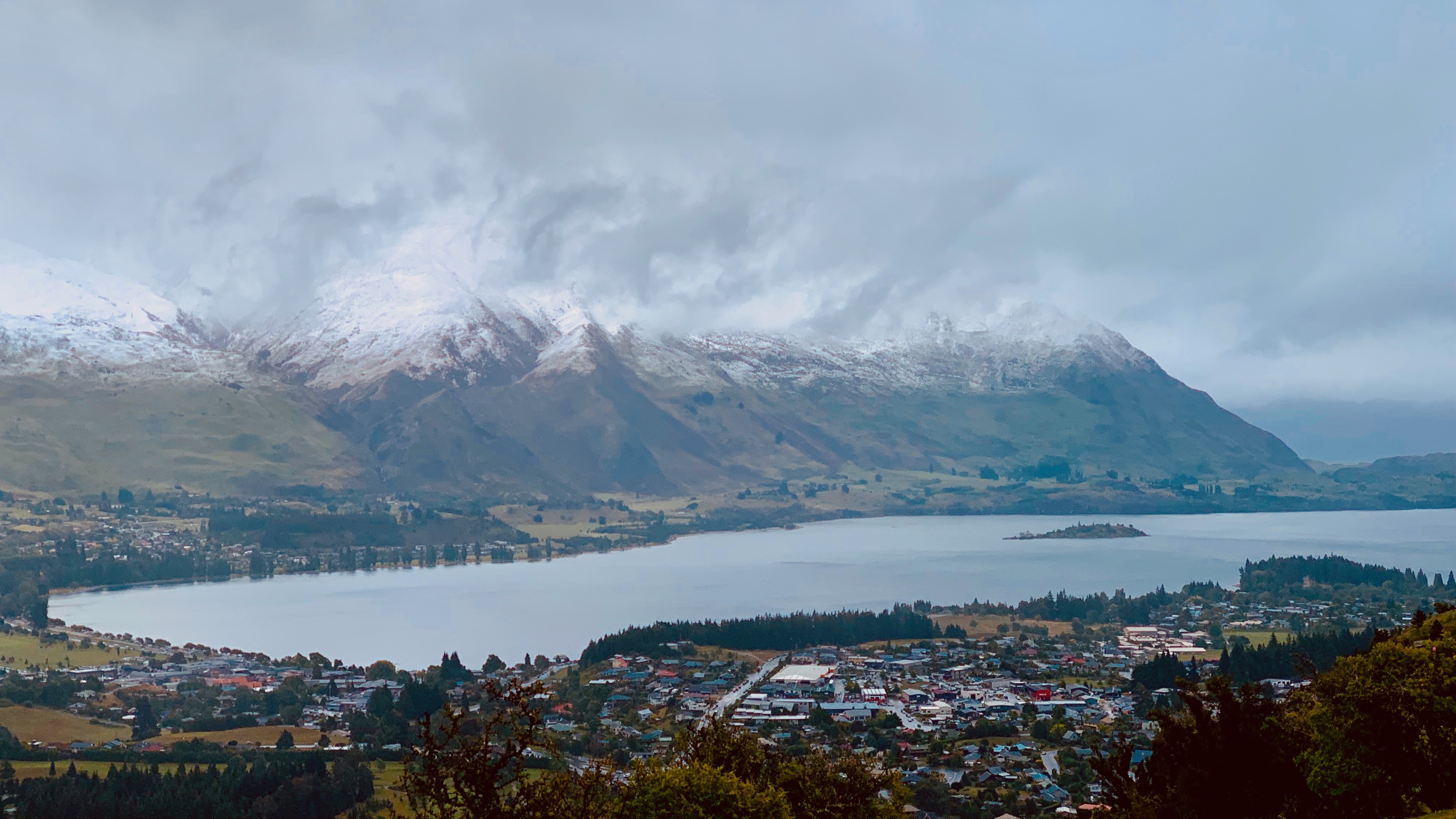 View of Wanaka from Mt. Iron