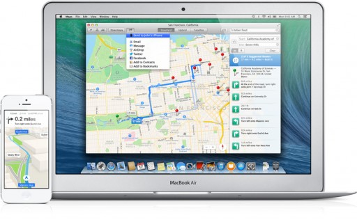You can send directions from Maps on the Mac over to Maps on iOS